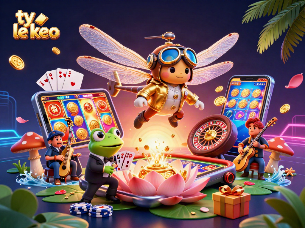 Bet big with ty le keo and witness thrilling casino action in a vibrant 3D scene.
