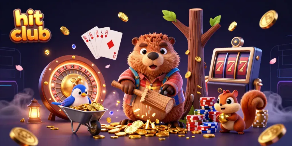 Experience the thrill of winning with the hit club illustrated in a vibrant 3D casino scene.