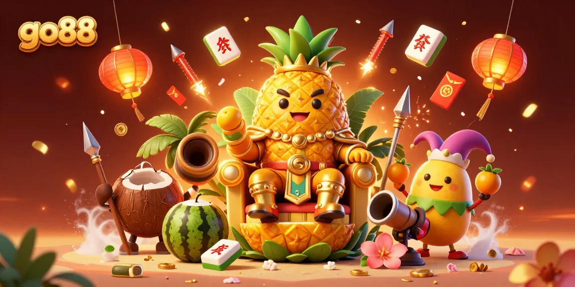 Experience excitement with go88's vibrant casino scene featuring unique characters and game elements.