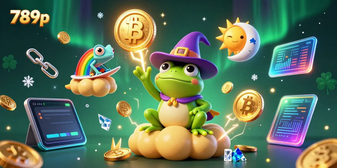 Experience the magic of 789p as a wizard frog conjures golden coins in a vibrant casino world.